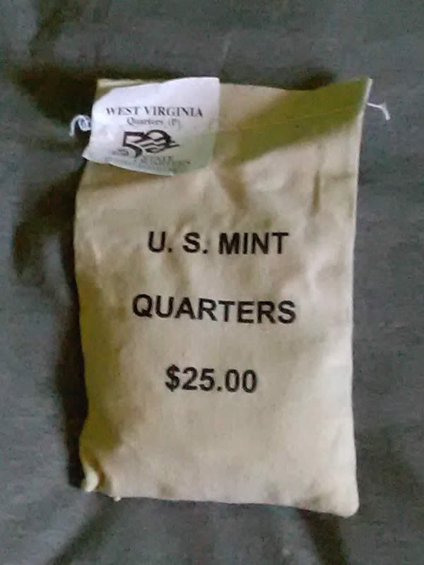 2005-P-WV-Quarter-Struck-Through-Grease-From-Mint-Sewn-Bag